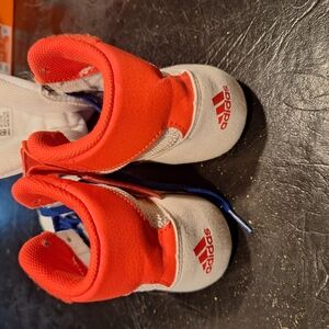 Adidas Wrestling: Kids Red and White Shoes